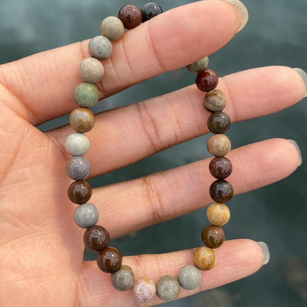 Polychrome Jasper Beaded Bracelet